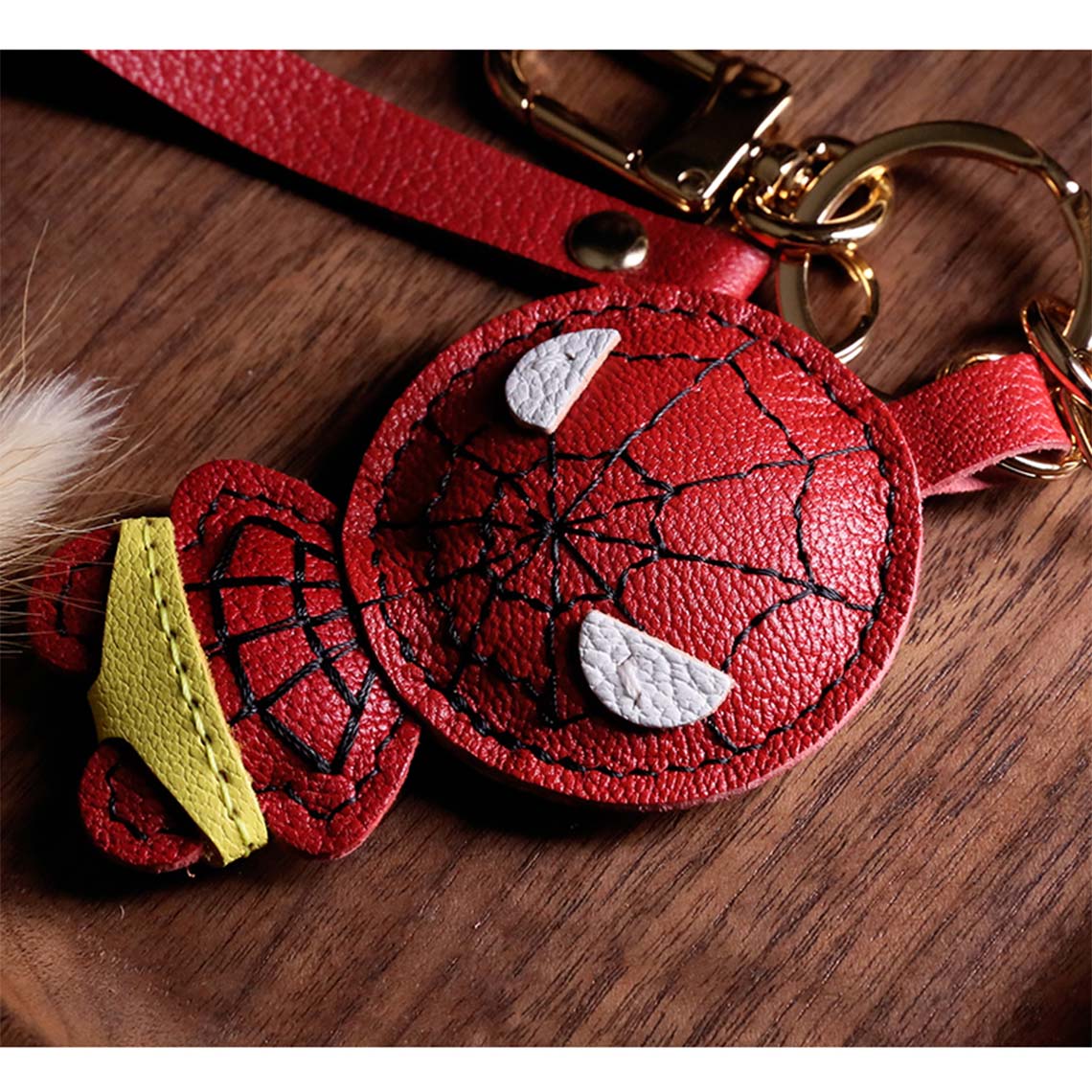 POPSEWING? Sheep Leather Spiderman Keychain DIY Kit