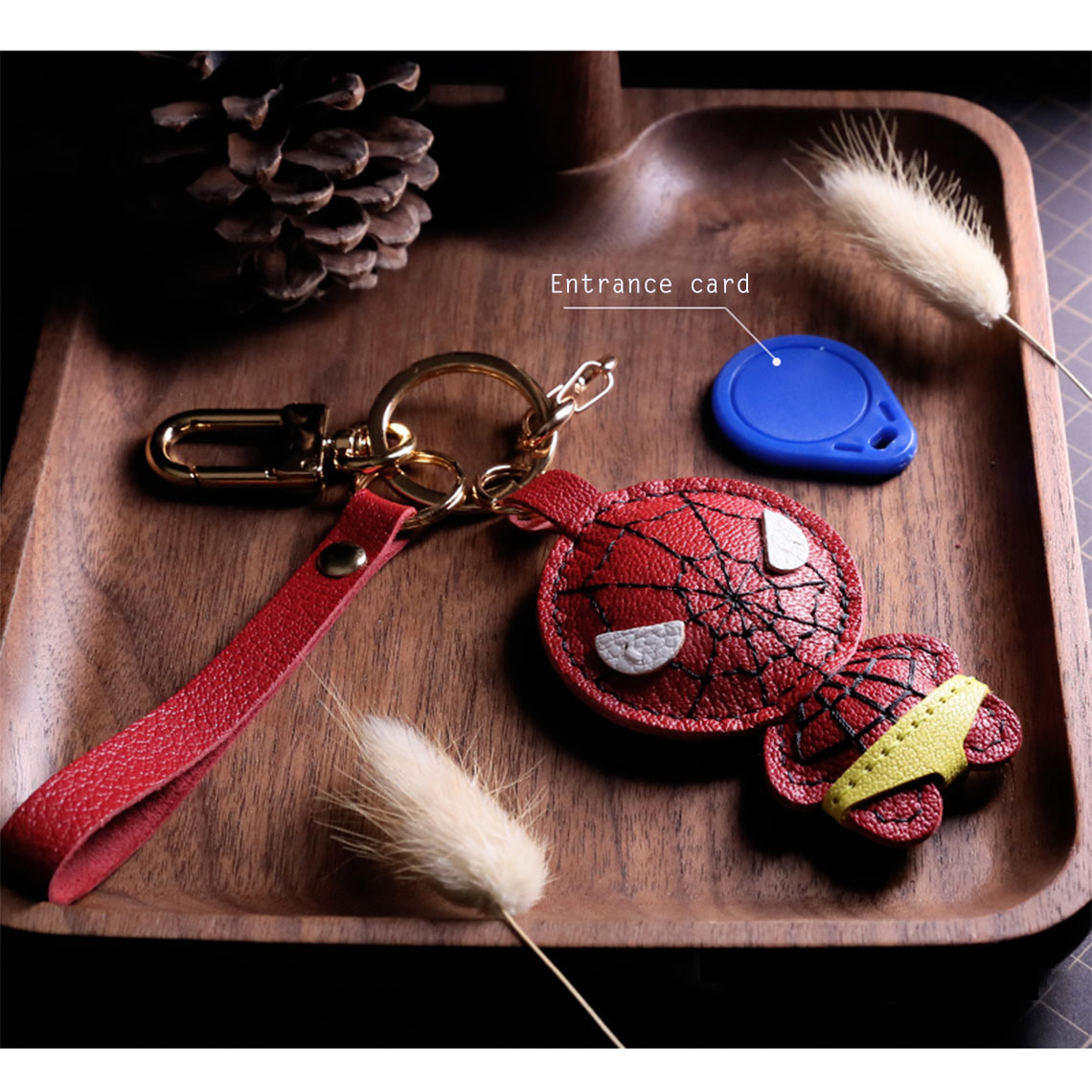 POPSEWING? Sheep Leather Spiderman Keychain DIY Kit