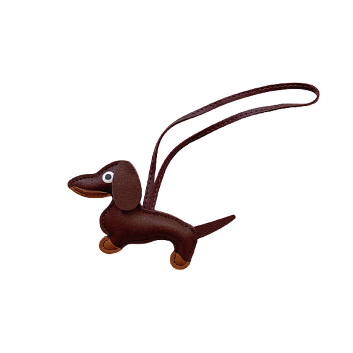 Faux Leather Dachshund Bag Charm