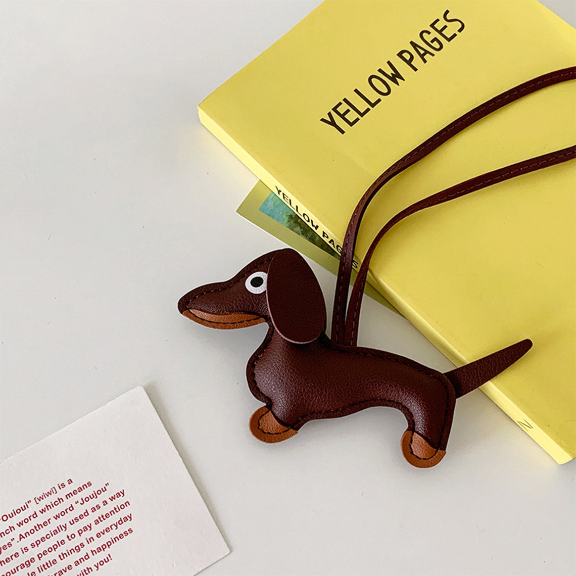 Faux Leather Dachshund Bag Charm