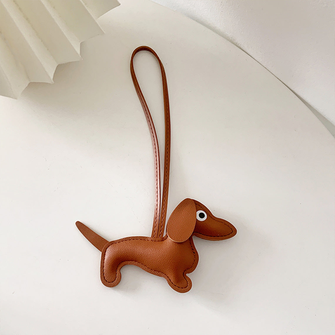 Faux Leather Dachshund Bag Charm