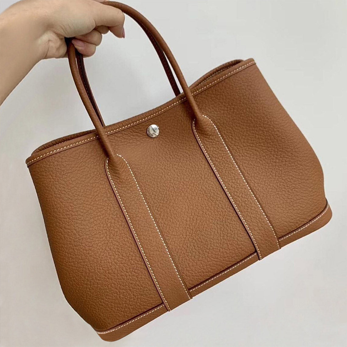 Top Grain Leather Inspired Garden Party Handbag