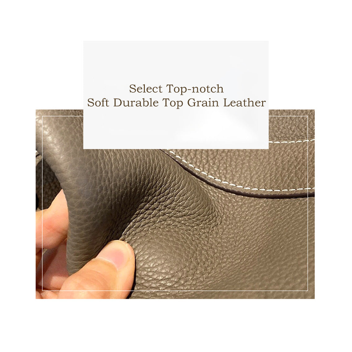 Top Grain Leather Inspired Garden Party Handbag