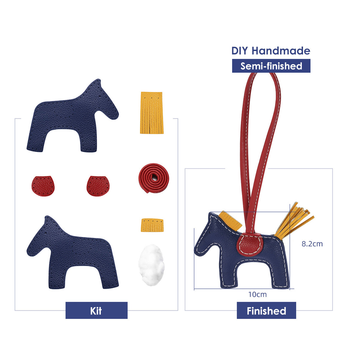 POPSEWING? Leather Horse Bag Charm DIY Kit