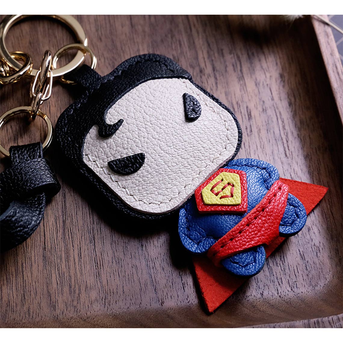 POPSEWING? Sheep Leather Superman Keychain DIY Kit