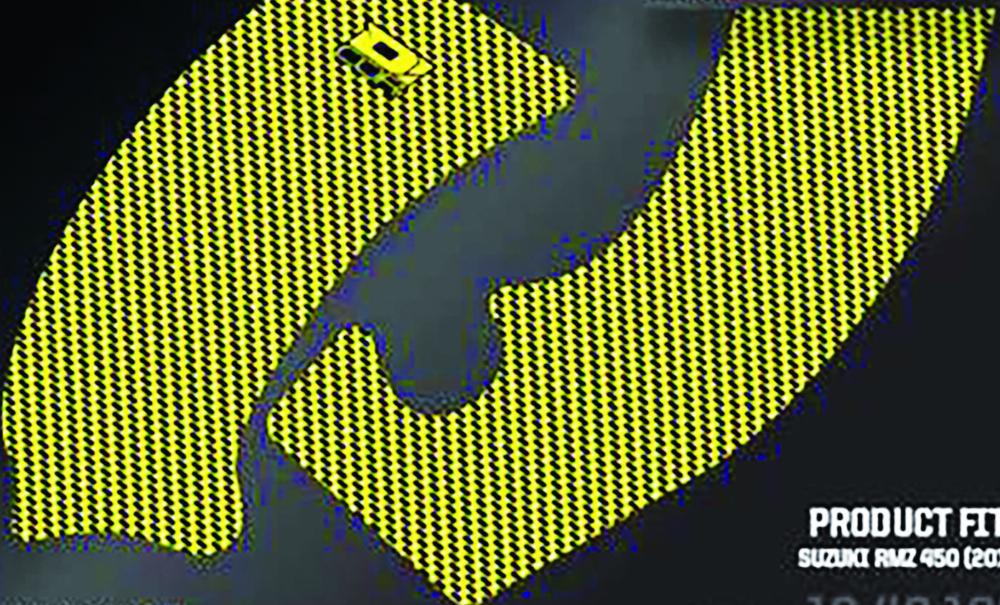 FRAME GRIP GUARD DECAL YELLOW#16-40-106