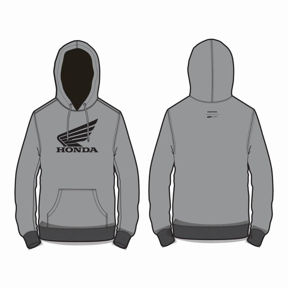 HONDA WING SWEATSHIRT GREY 2X#85-204-5