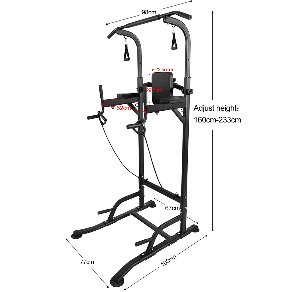 Multi-Functional Adjustable Height Pull up Station