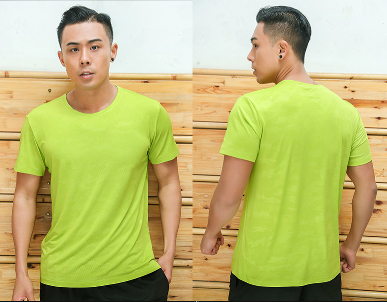 Summer Men's Polyester Breathable Gym T-shirts