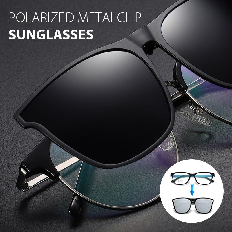 New polarized clip-on flip-up sunglasses