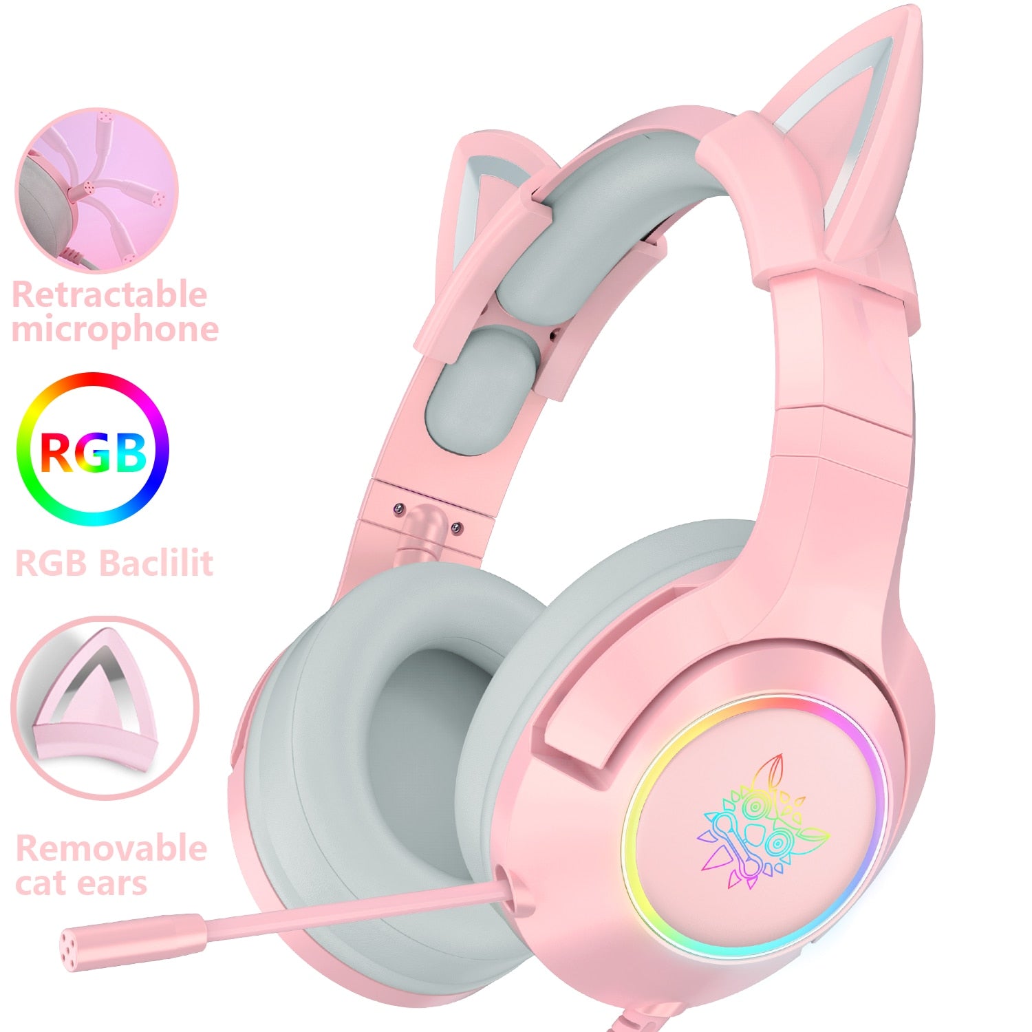 Sakura Pink Gaming Headset