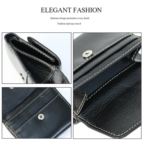 Cossroll Unisex Leather Bifold Short Wallets Wholesale Manufacturer