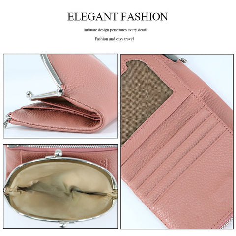 Cossroll Women Leather Coin Purse Short Wallets Wholesale Manufacturer