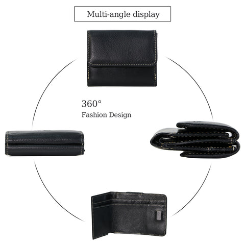 Cossroll Unisex Leather Bifold Short Wallets Wholesale Manufacturer