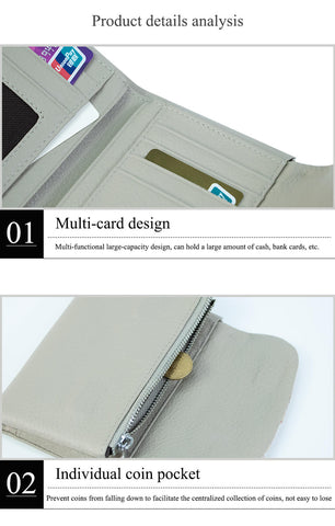 Cossroll Cowhide Leather Bifold Short Wallets Wholesale