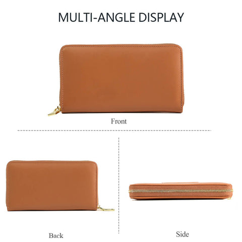 Cossroll Around Zipper Leather Wallets Wholesale