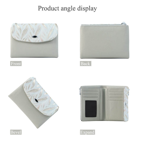 Cossroll Cowhide Leather Bifold Short Wallets Wholesale