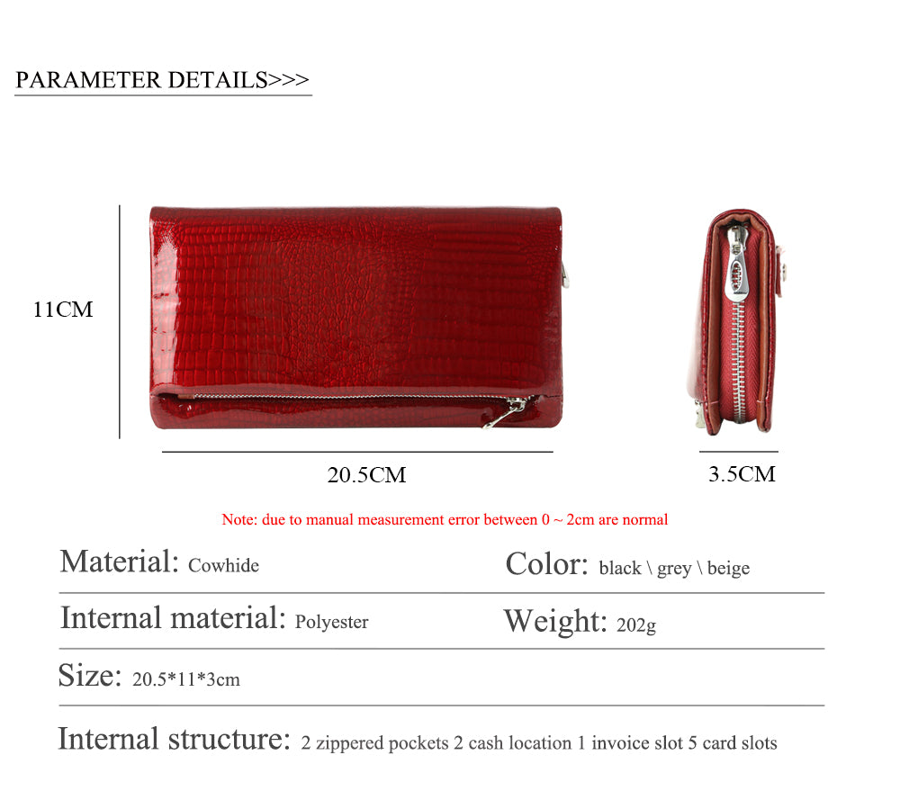 Women Long Patent Leather Wallet Manufacturer