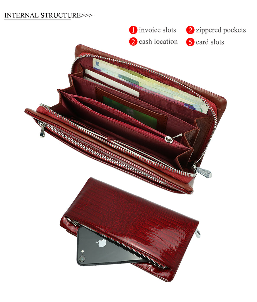 Women Long Patent Leather Wallet Manufacturer