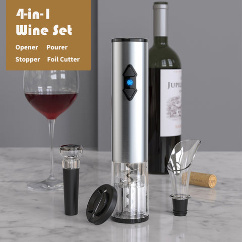 Birthday Party Friends Black Christmas Batteries Not Included Gift for Wine Lovers Includes Wine Bottle Opener NAUDILIFE Electric Corkscrew Wine Opener Set for Dad 