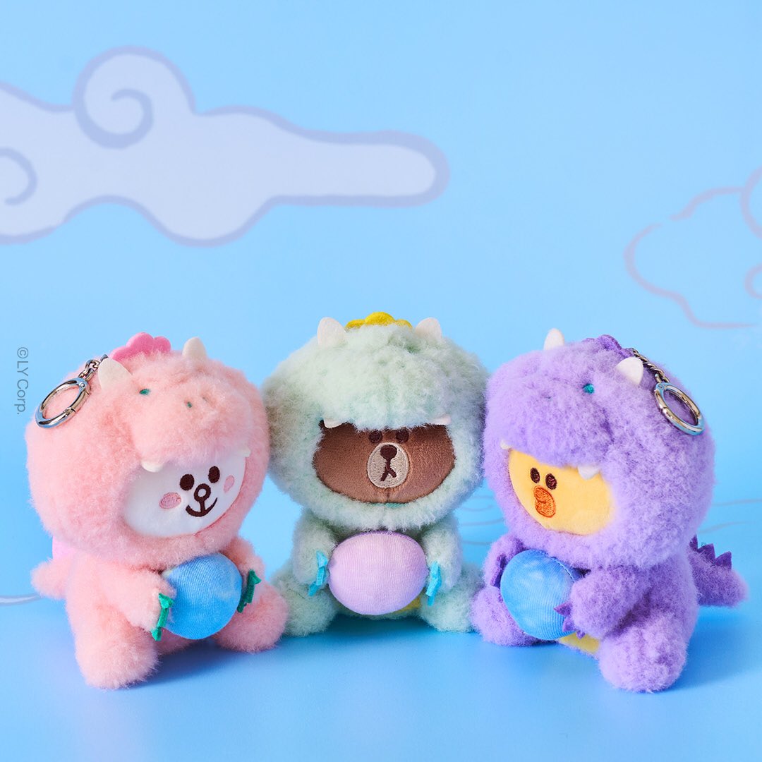 Line Friends Plush Keyring (Dragon Edition)