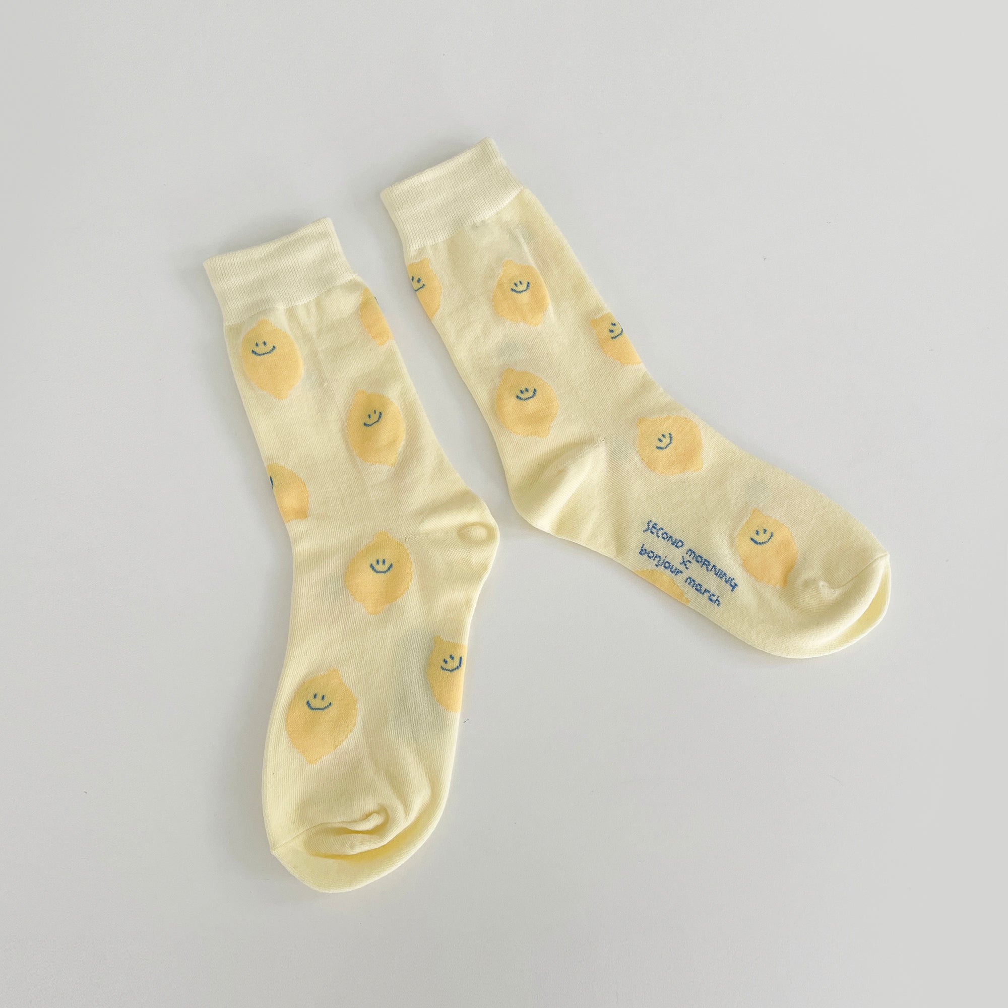 SECOND MORNING x BONJOUR MARCH Pattern Socks