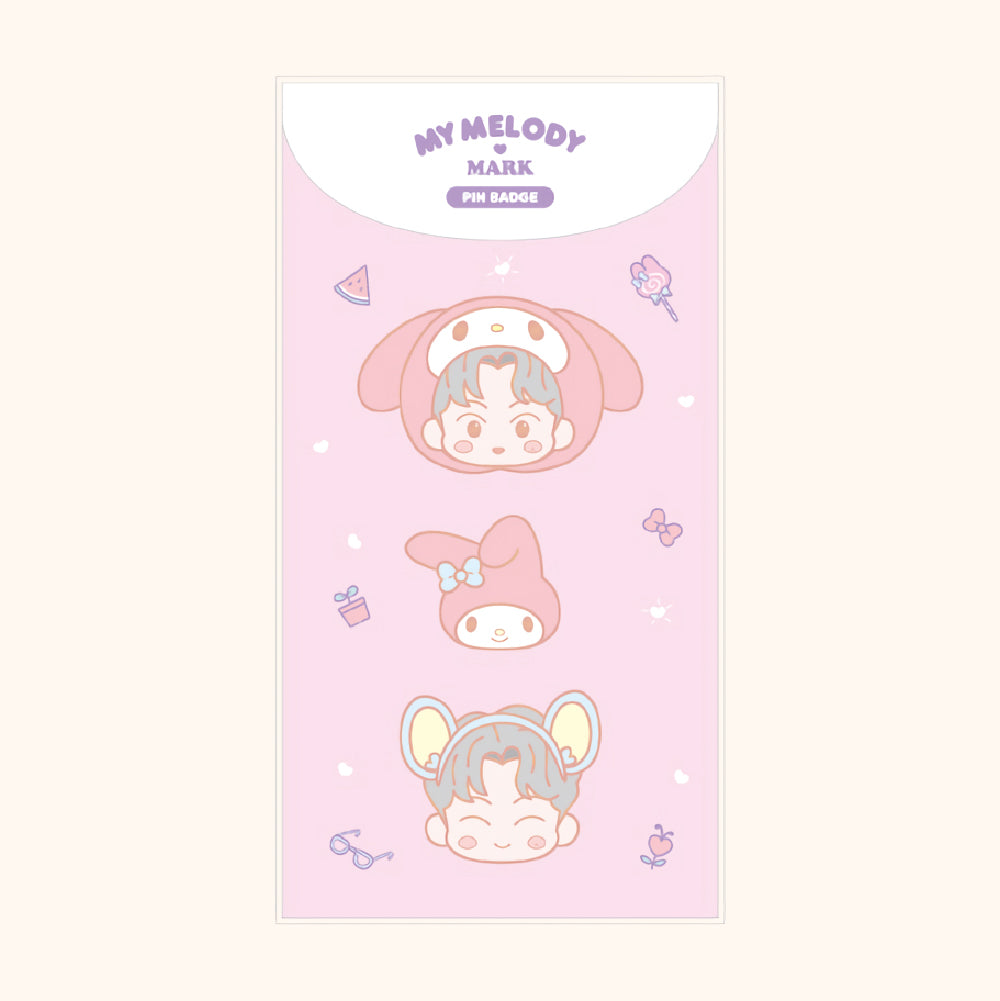 NCT X SANRIO Pin Badge Set (3PCS 1SET)