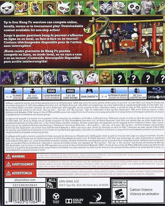 Kung Fu Panda Showdown Of The Legendary Legends - Sony PlayStation 4