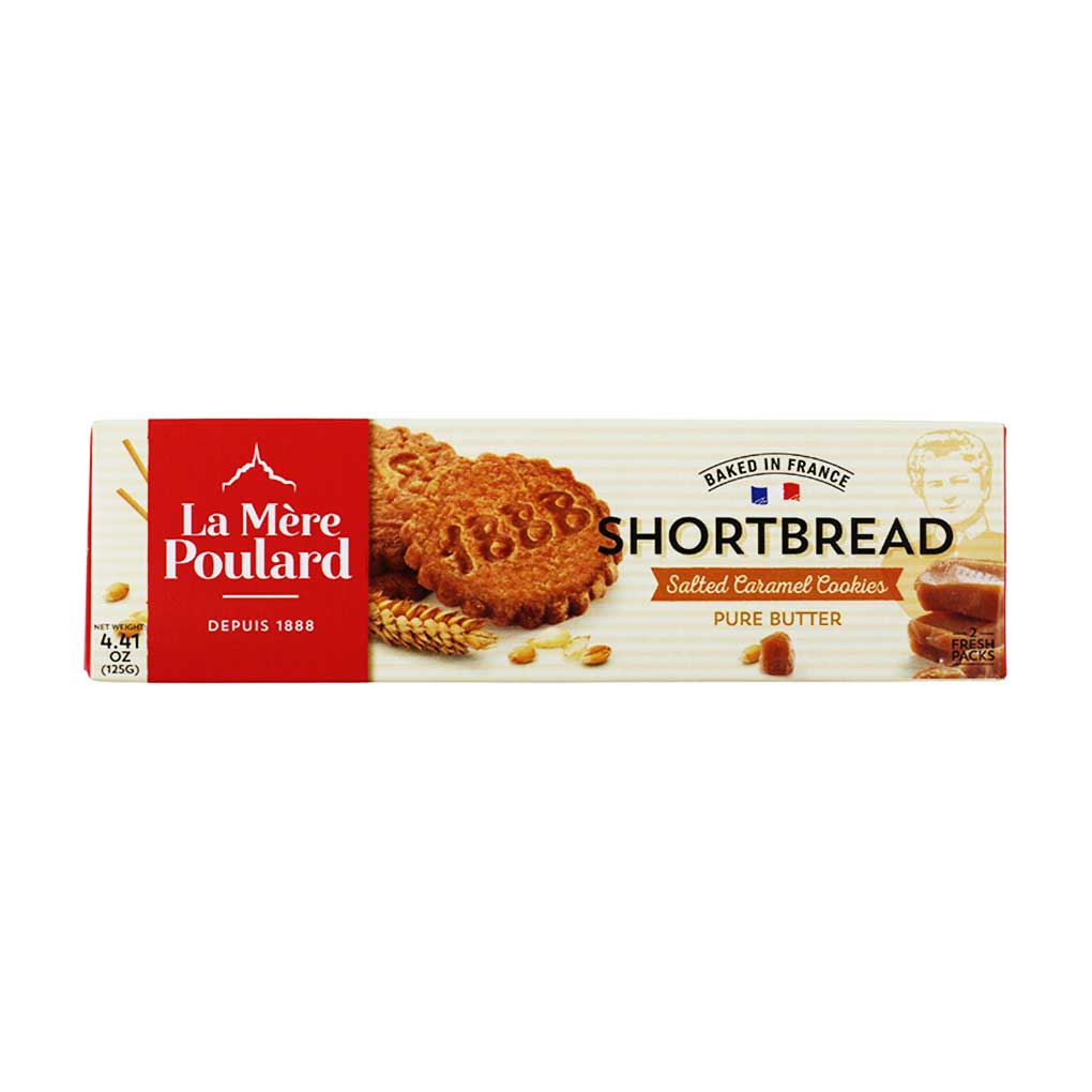 La Mere Poulard French Salted Caramel Shortbread Cookies, 4.41 oz (125 g)