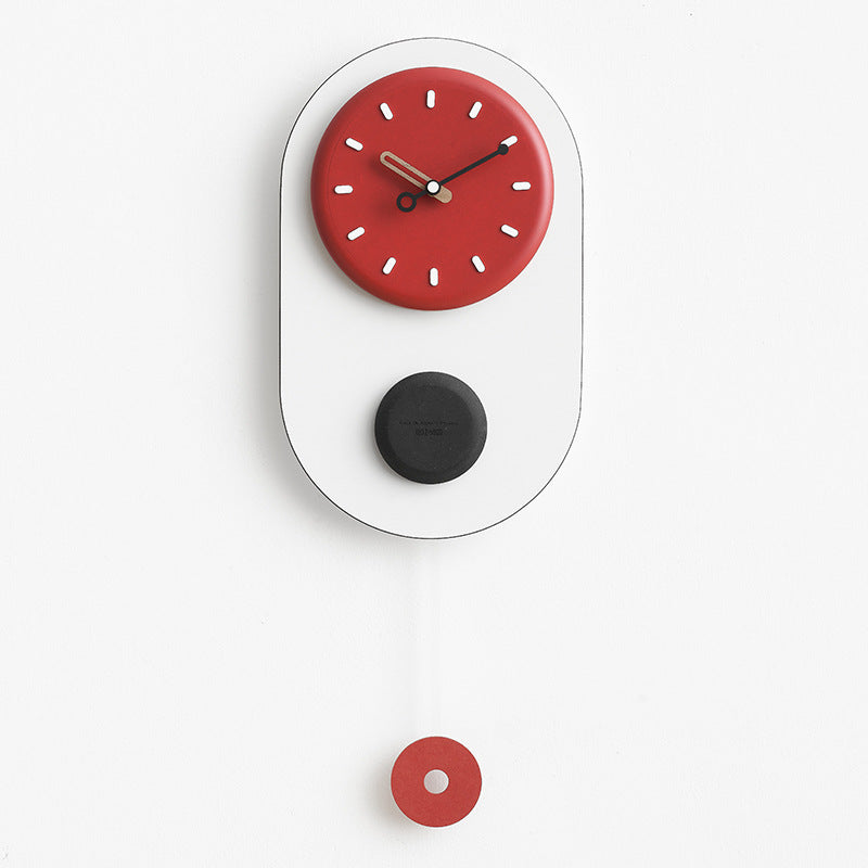 3D Nordic Pendulum Wall Clock for Living Room