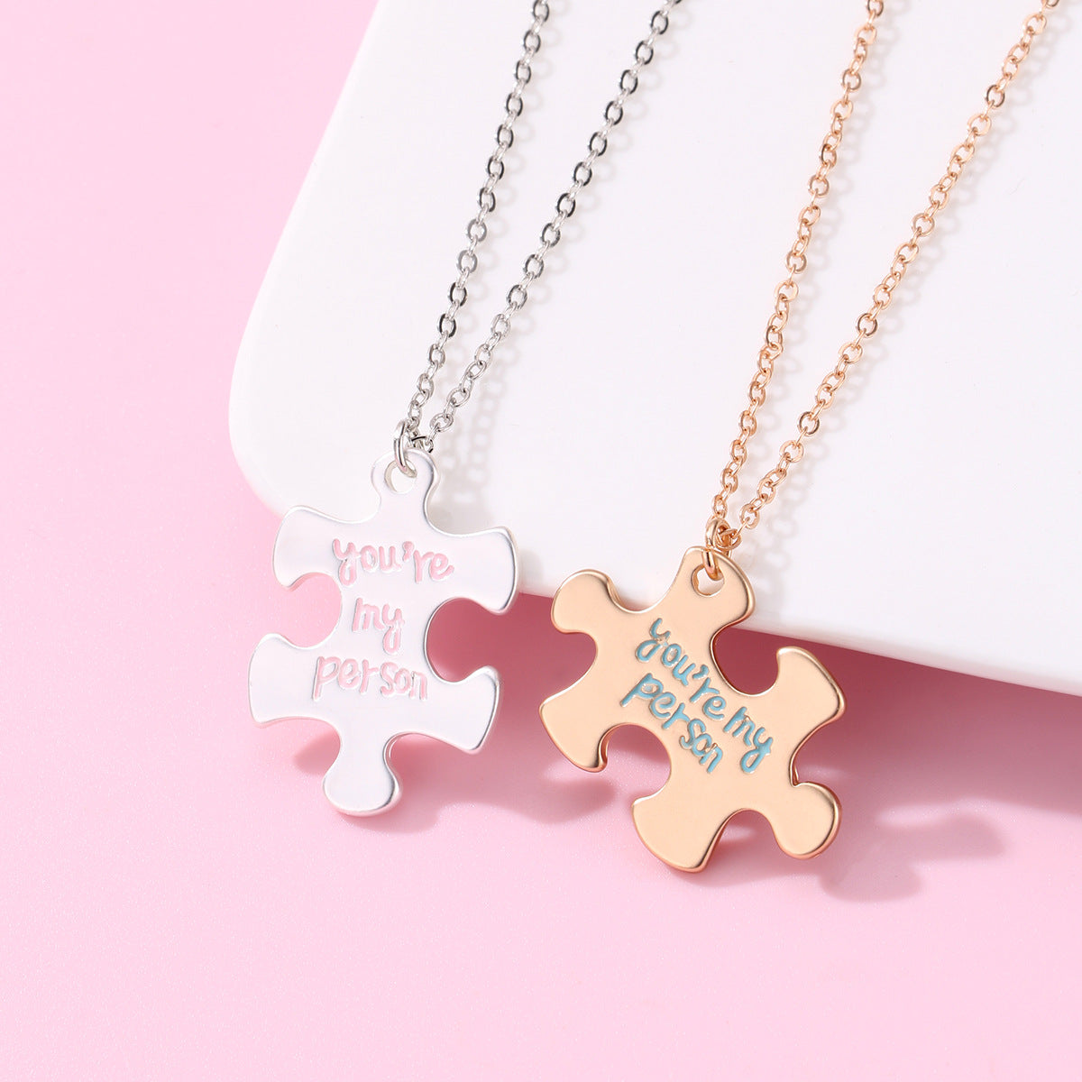 Puzzle Matching Best Friend Necklaces Gift Set