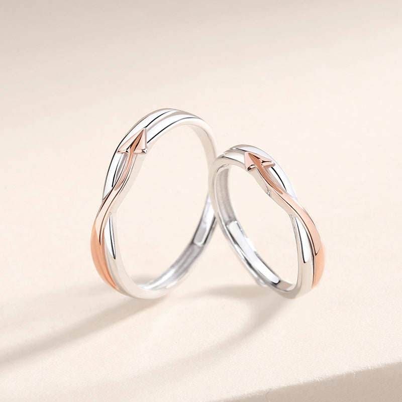 Matching Arrow Couple Rings Set for two