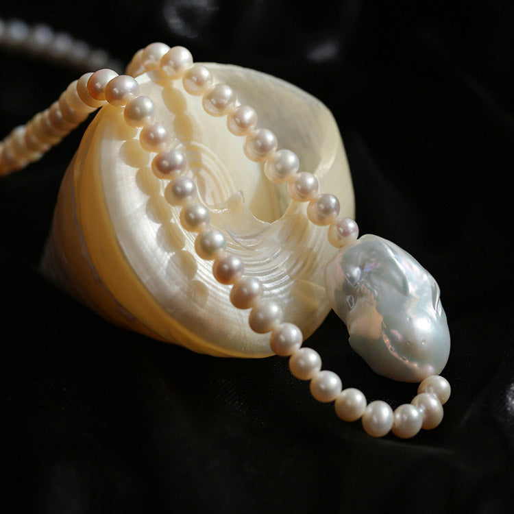 Natural Pearl Baroque Choker Necklace