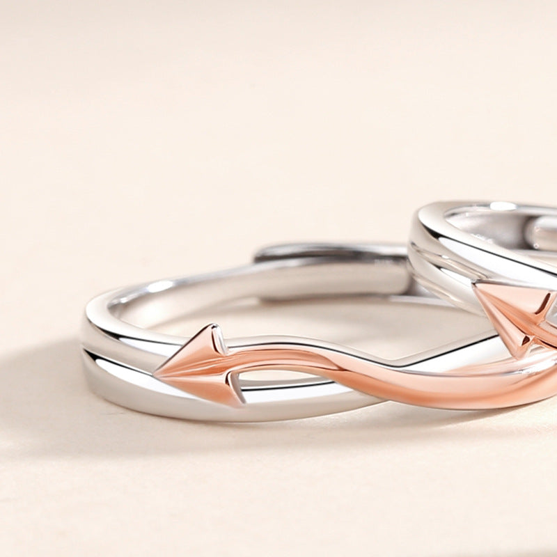 Matching Arrow Couple Rings Set for two