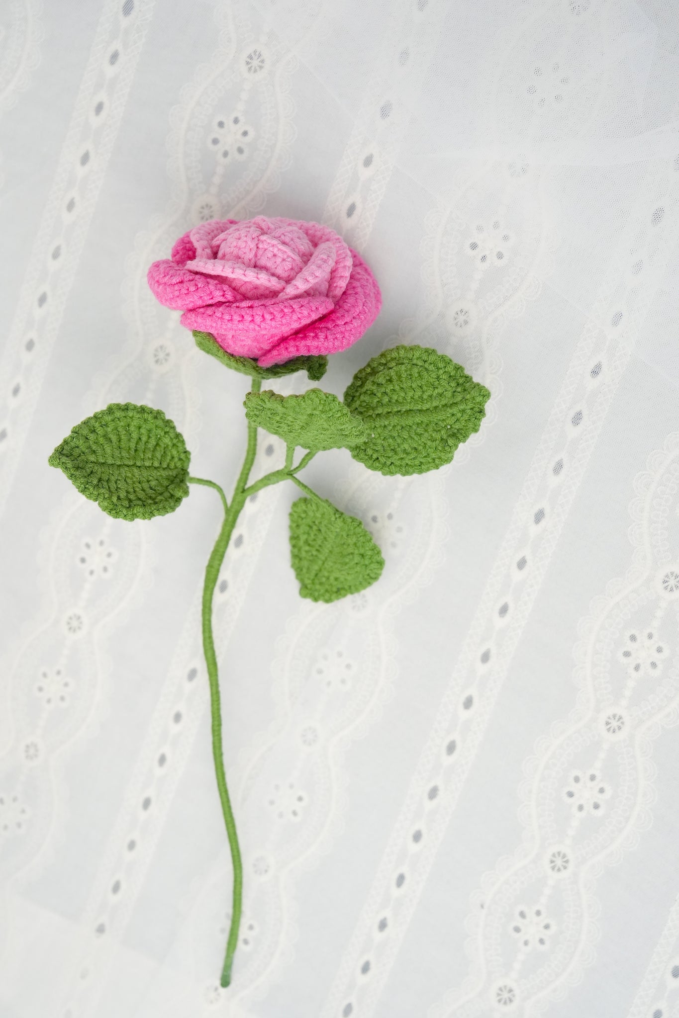Details of China Rose crochet pattern