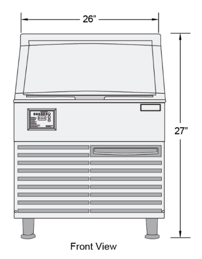 Spartan SUIM-280 280lb Ice Machine, 7.3 cu feet