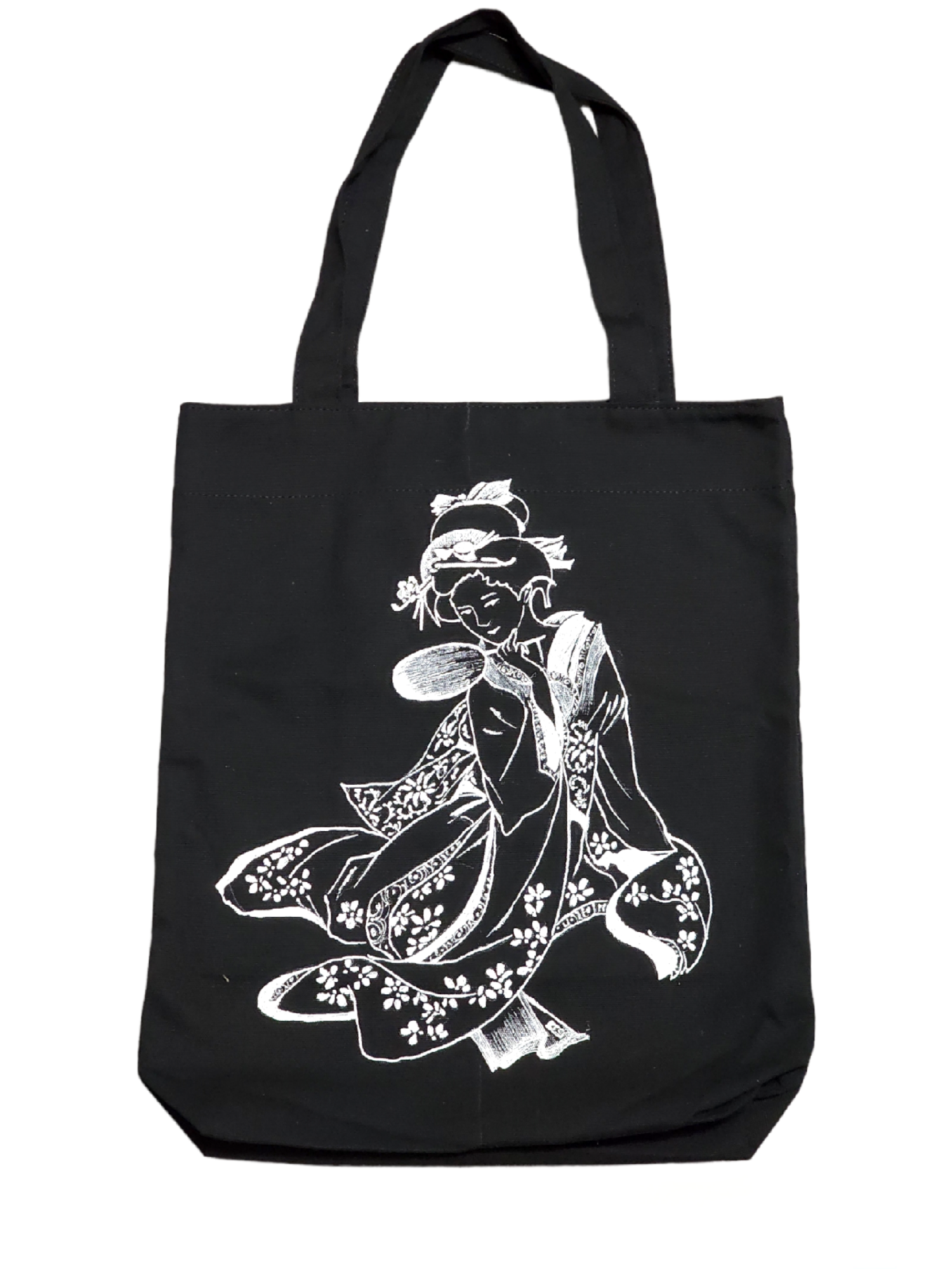 Tang Lady black tote bag - Handmade Drawing