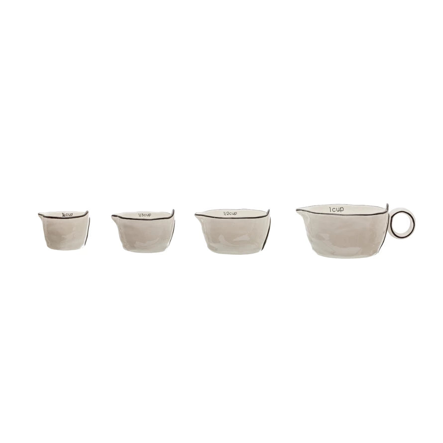 Set of 4 Stoneware Measuring Cups