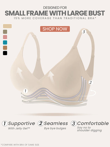 Bras Wireless and Seamless Bra with Jelly Padding for All-Day