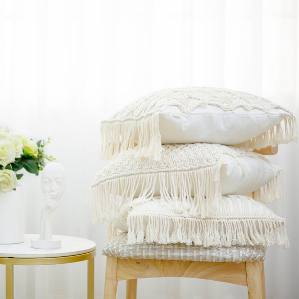 macrame throw pillows