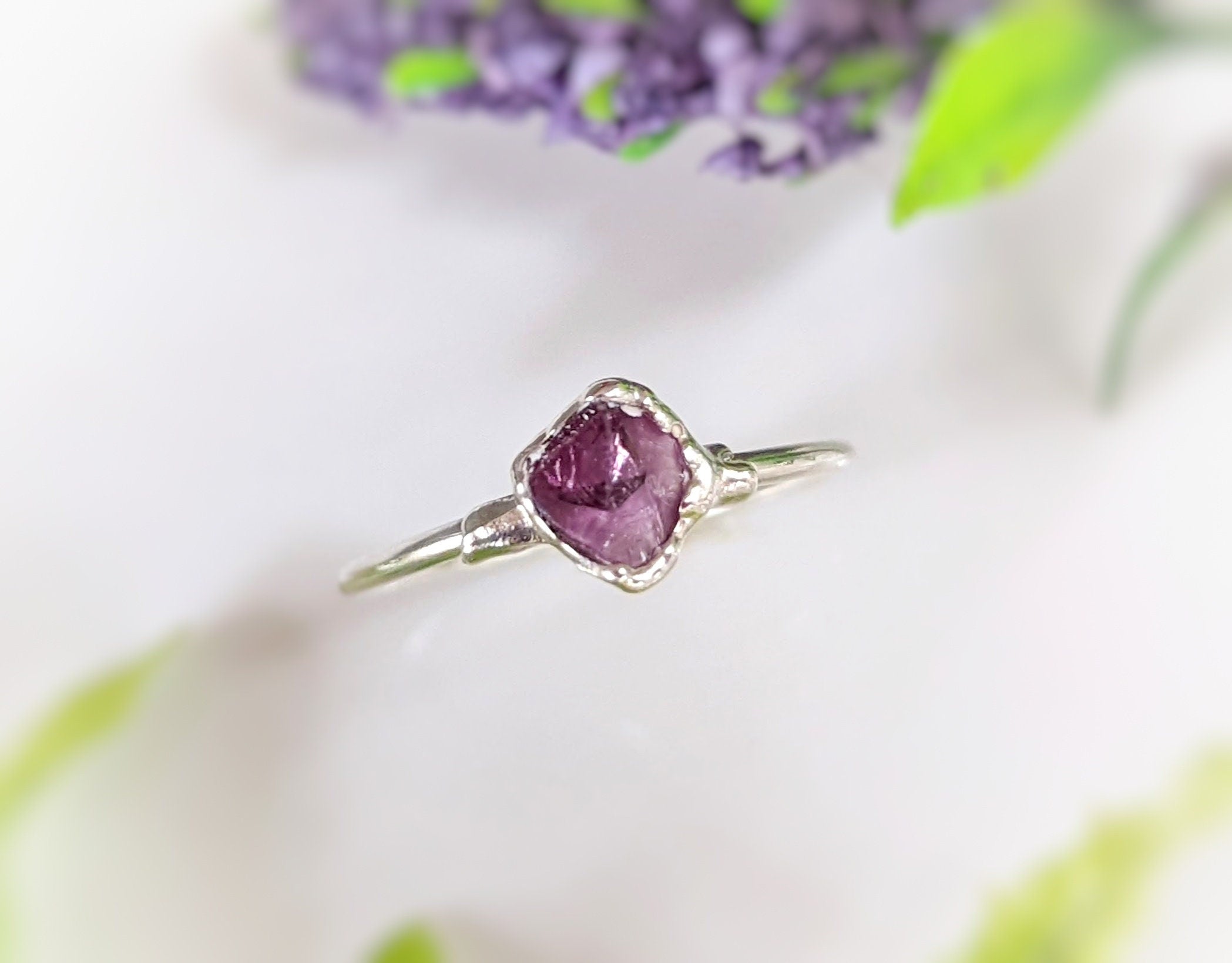 Raw Alexandrite Silver ring