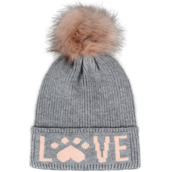 Love Paw Gray/Pink Hat