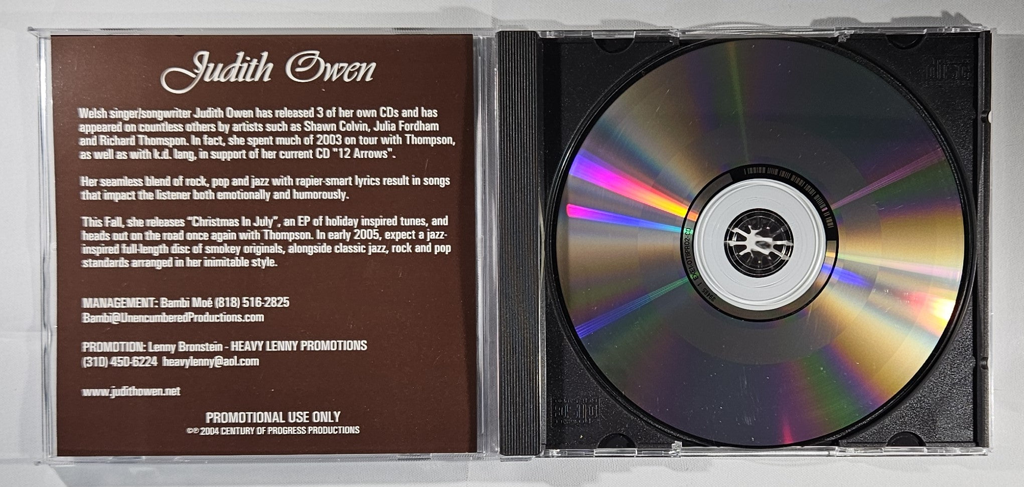 Judith Owen - Judith Owen [2004 Promo Sampler] [Used CD]