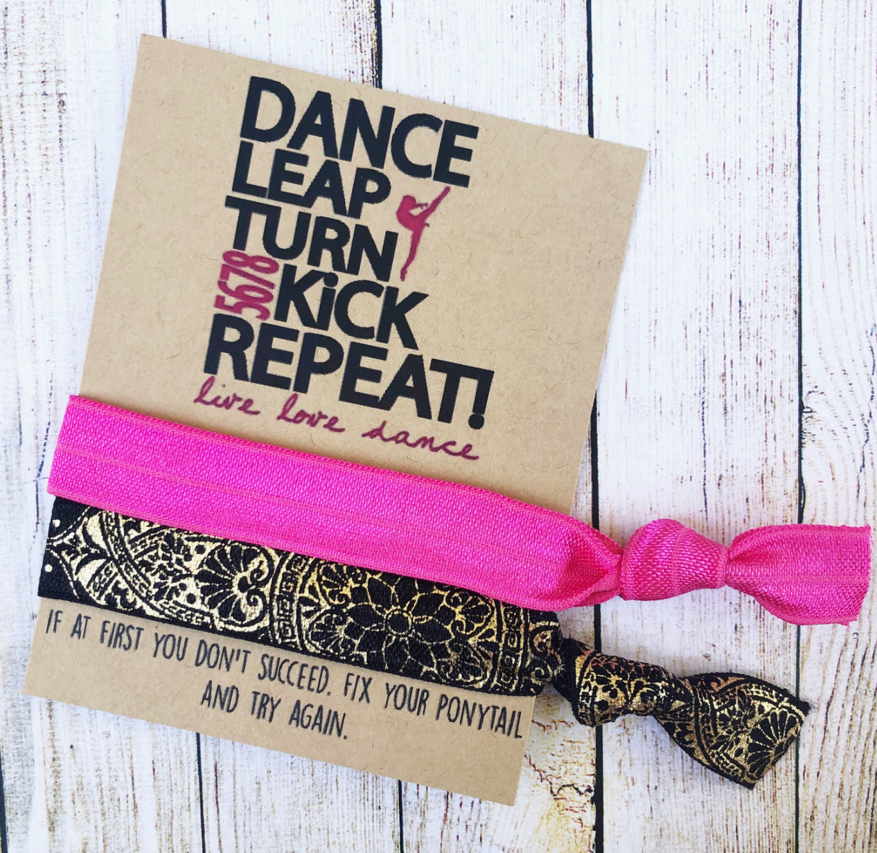 Dance Leap Turn Repeat Hair Tie Set