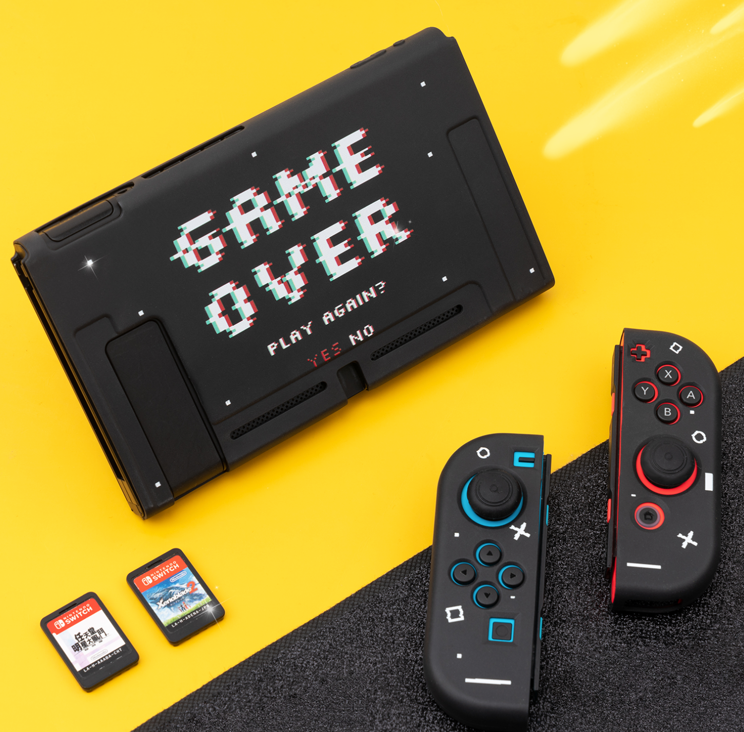 Game Over Switch Case - Black Retro Nintendo Switch Bundle