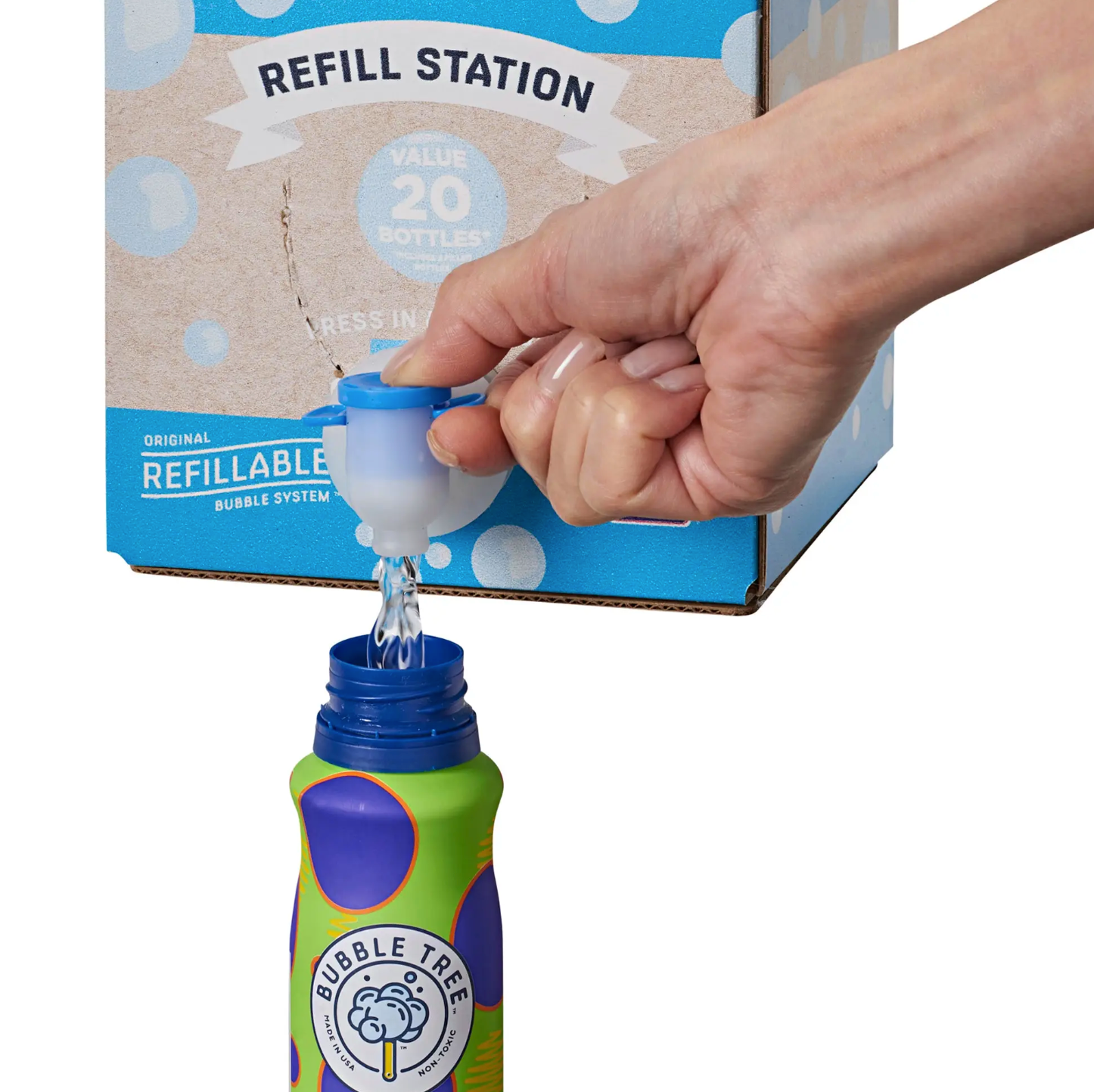 2 Liter 3 Bottle Refillable Bubble System