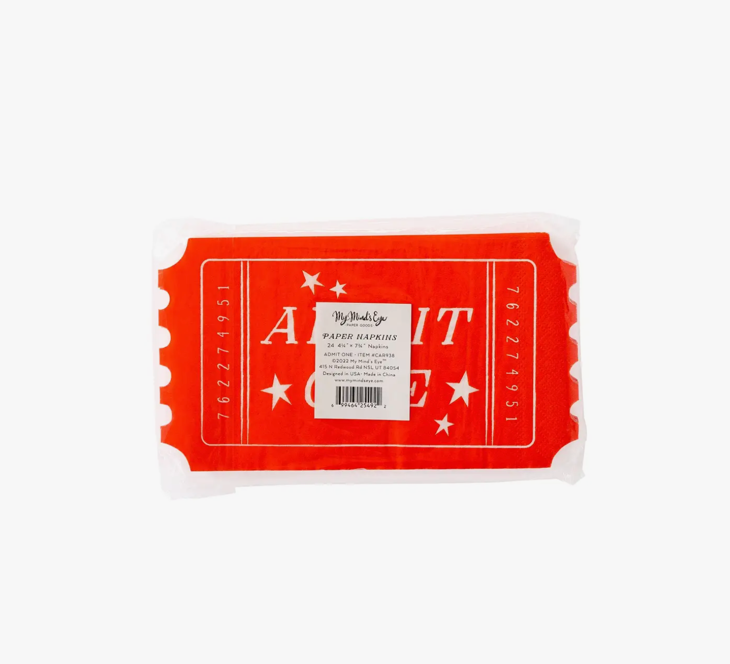 Carnival Ticket Shaped Napkin