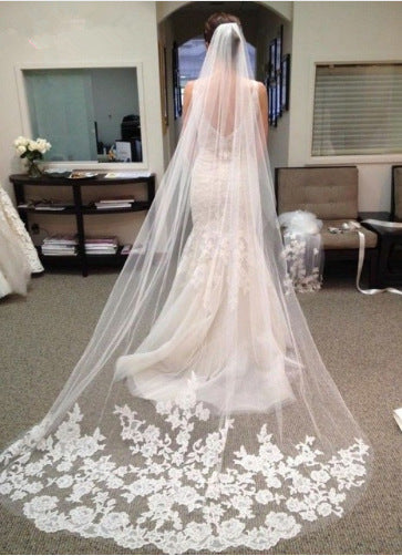 Lace White Bridal Veil