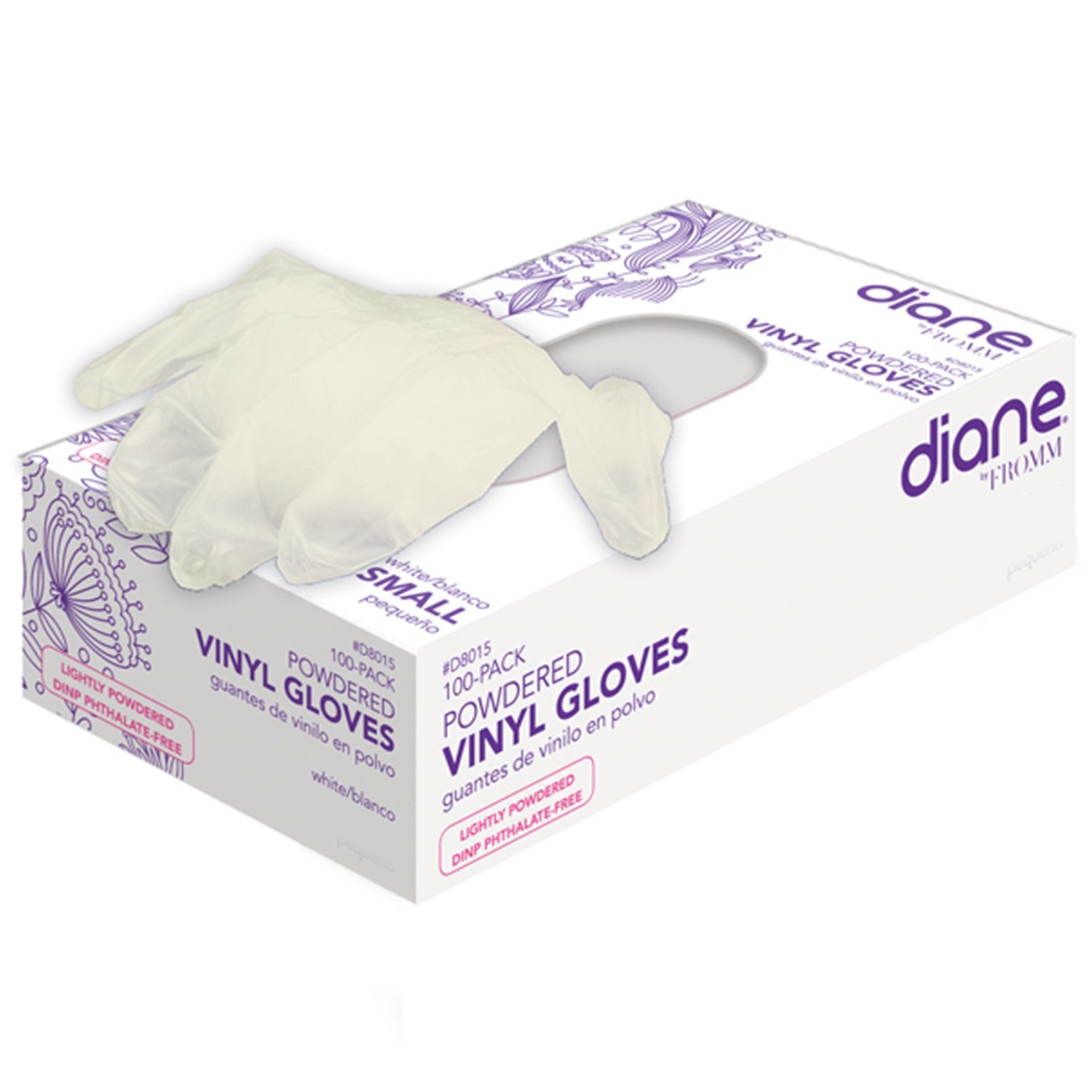 Diane Vinyl Gloves Powdered 100pk