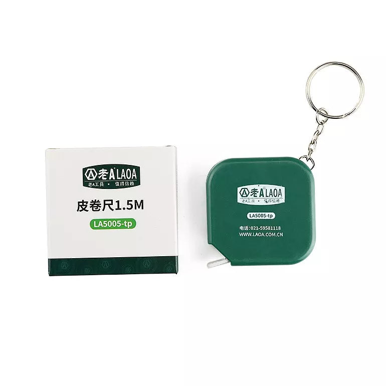 Pocket Soft Retractable Cute Mini Promotional Square measuring tape key chain